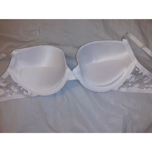 Youmita 38C White Floral Lace Push-Up Bra & XL Floral Lace Panty NWT - Picture 7 of 8